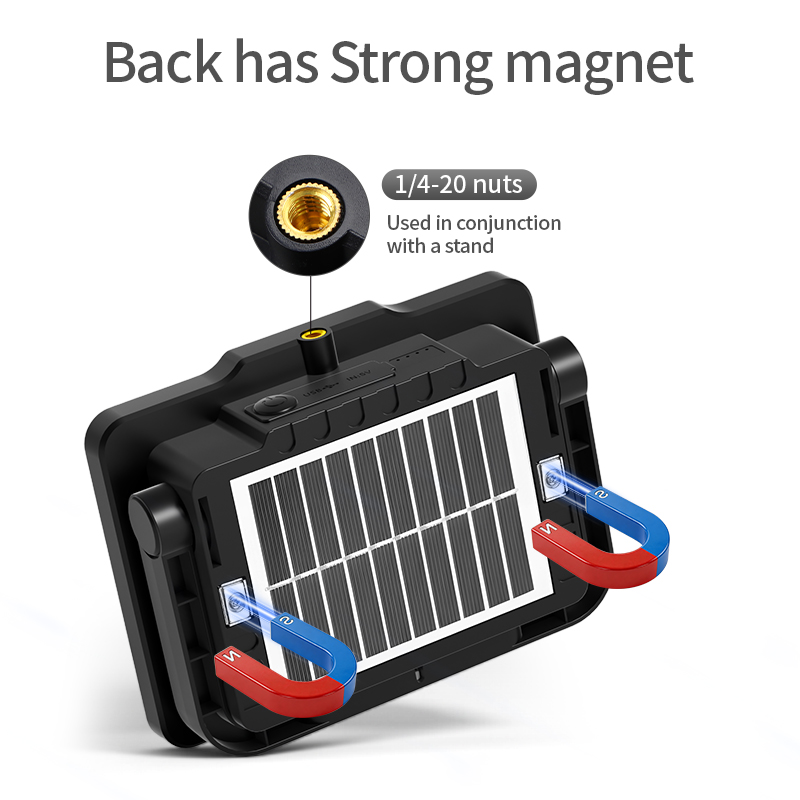 Portable Solar-Powered Reflector Spotlight with Magnet