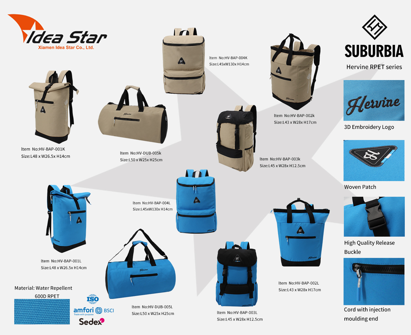 600D RPET Recycled ECO Friendly Sport Leisure Laptop Backpack Bag
