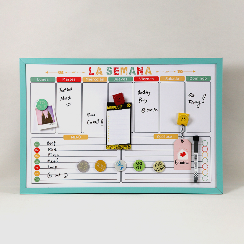 Magnetic whiteboard with CMYK printing