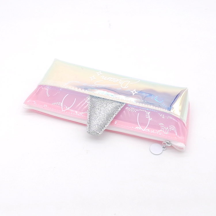 Custom Unicorn Glitter Laser TPU Pencil Case Bag
