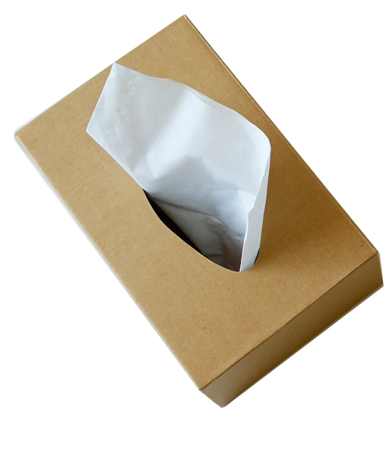 Kraft Paper Tissue Box with Magnetic Cover