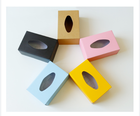 Rectangular Paper Tissue Box with Magnetic Cover
