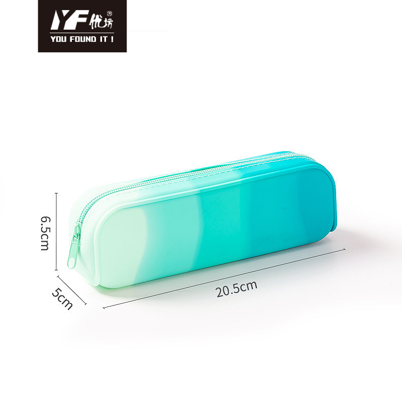 Gradual Change Rectangular Silicone Texture Pen Bag