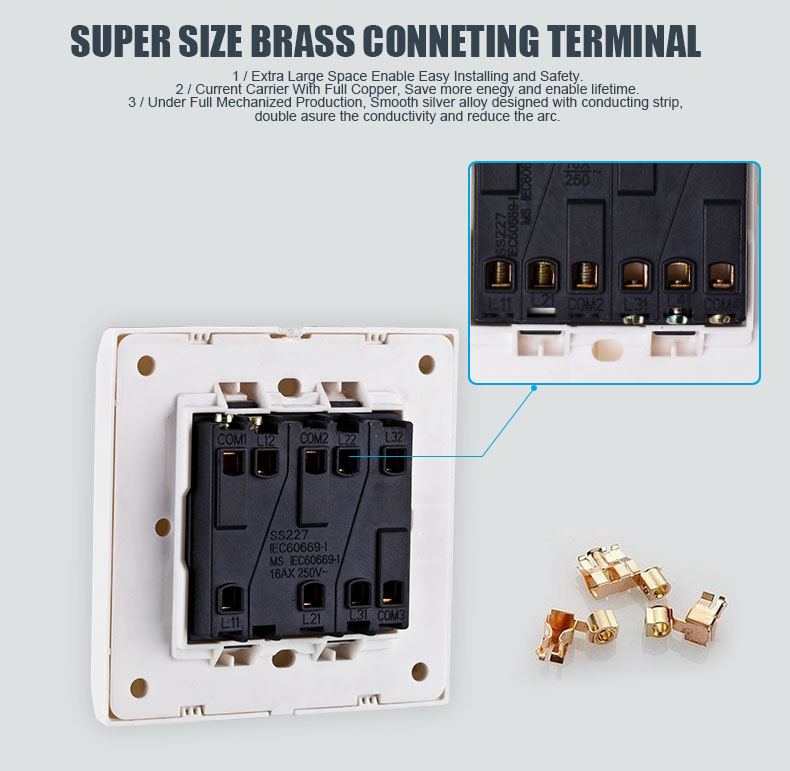 86 Type 1 Gang/2 Gang 1-Way Wall Switch