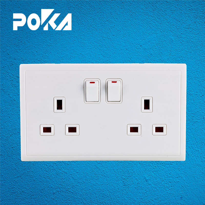 Double UK Wall Switch Socket