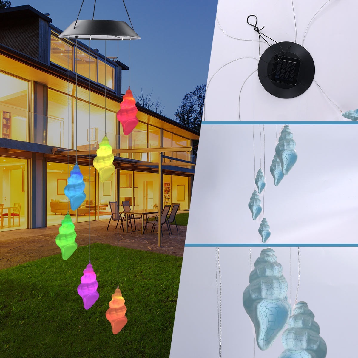 Solar Wind Chime Lights
