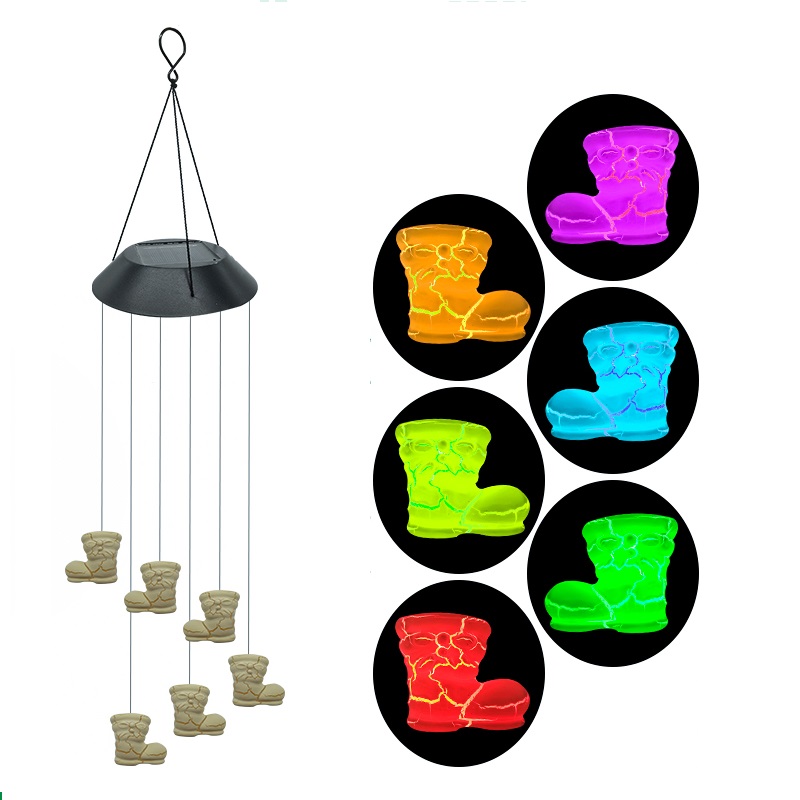 Ganges Solar LED Color Changing Wind Chime Garden Lamp