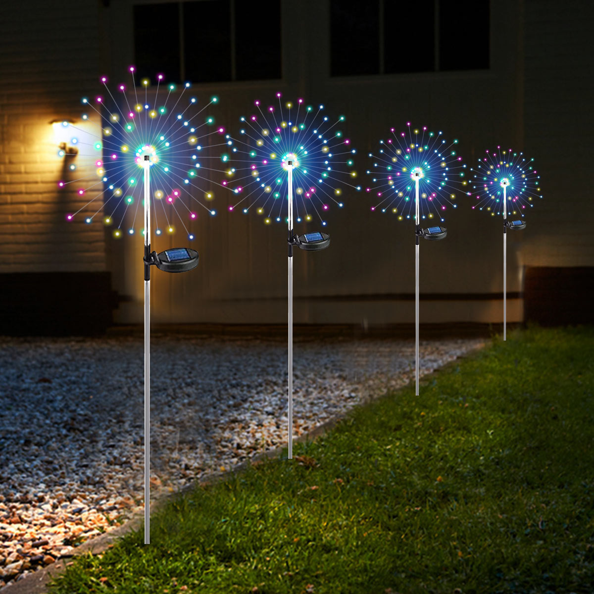 GANGGES SA Solar Garden Lawn Lights, Fireworks LED String Lights