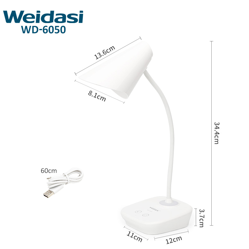 Rechargeable LED Reading Light with Night Light and USB Input