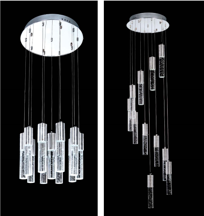 Adjustable Height Crystal Lamp
