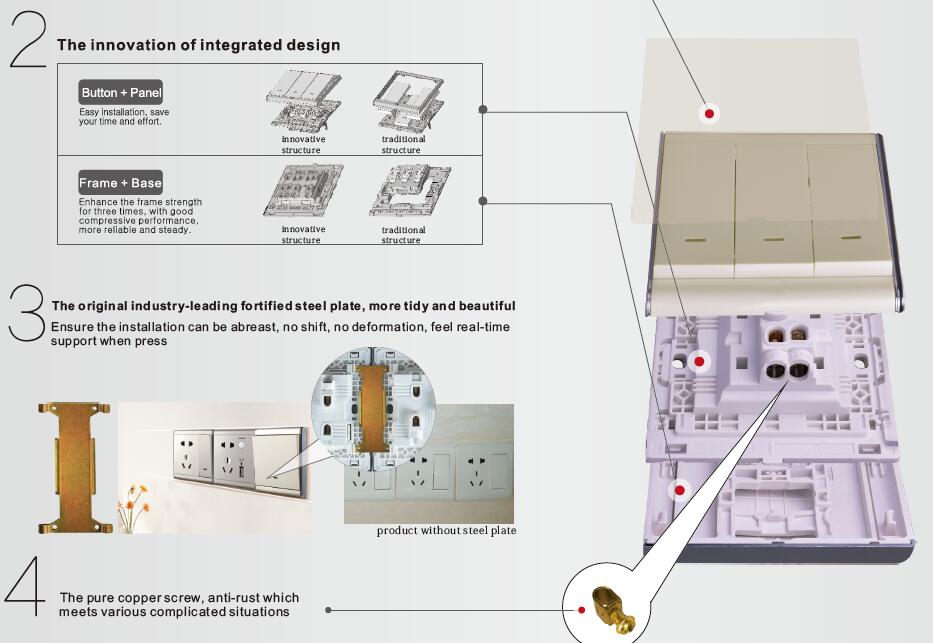 Shunde OEM 45A Double Pole Switch