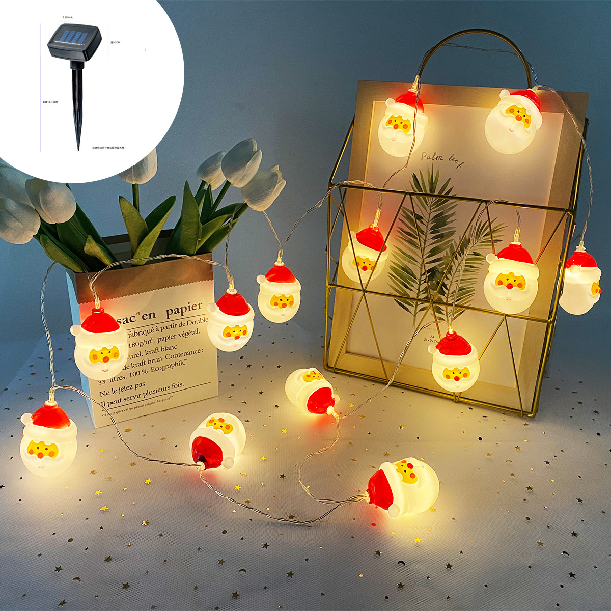GANGES SA Solar Wind Chime Light String for Garden and Fence