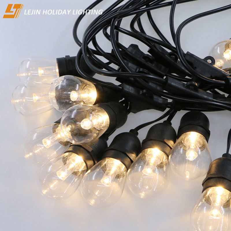 Smart Outdoor Patio RGB LED String Lights with Remote Control