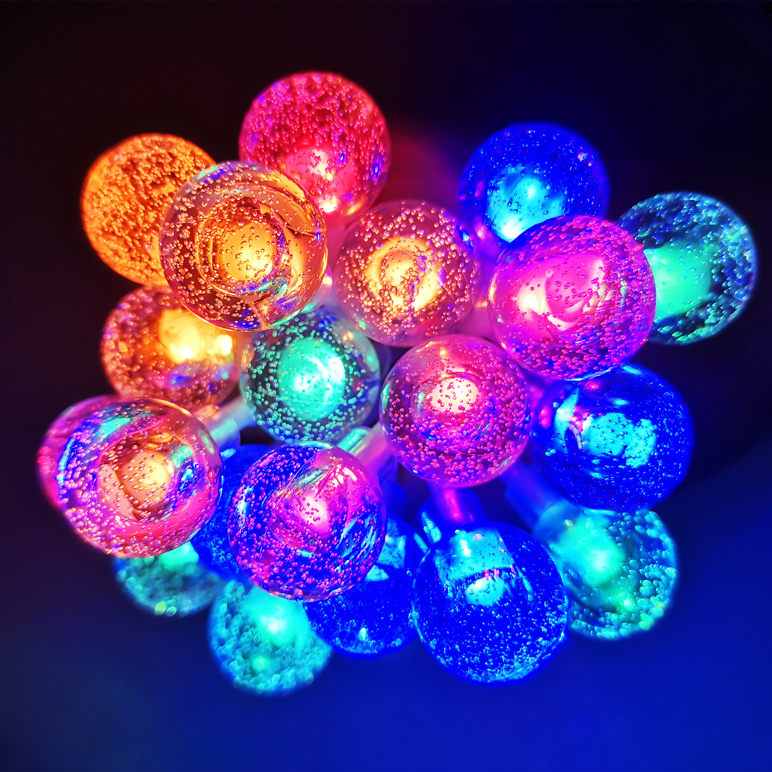 GANGGES SA Solar Bubble Ball LED String Garden Lawn Light