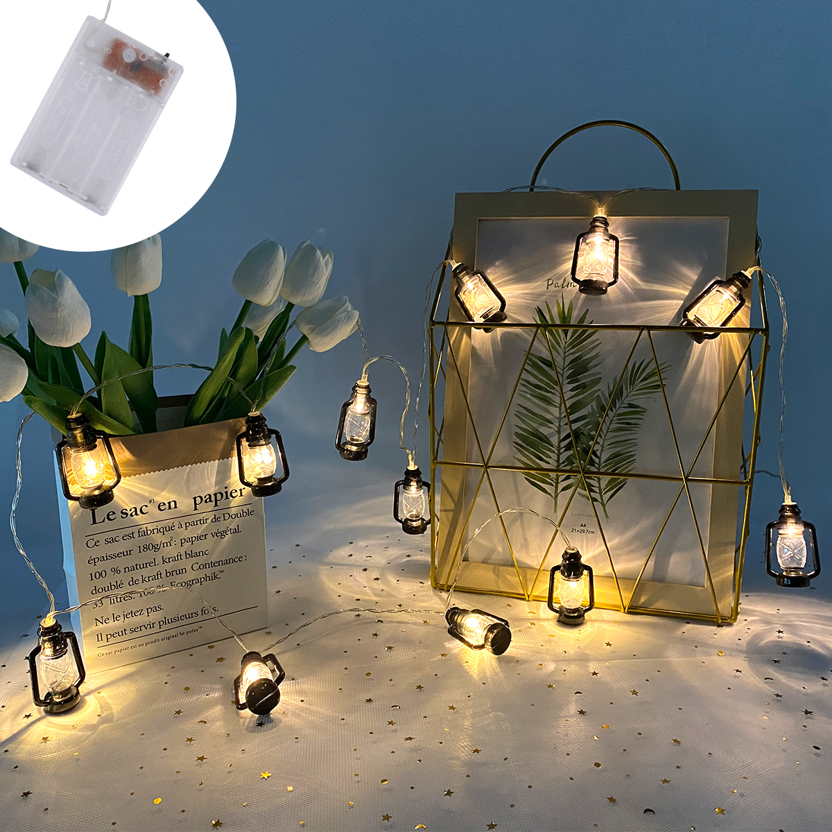 GANGES SA Battery Case LED String Lights for Interior Decoration