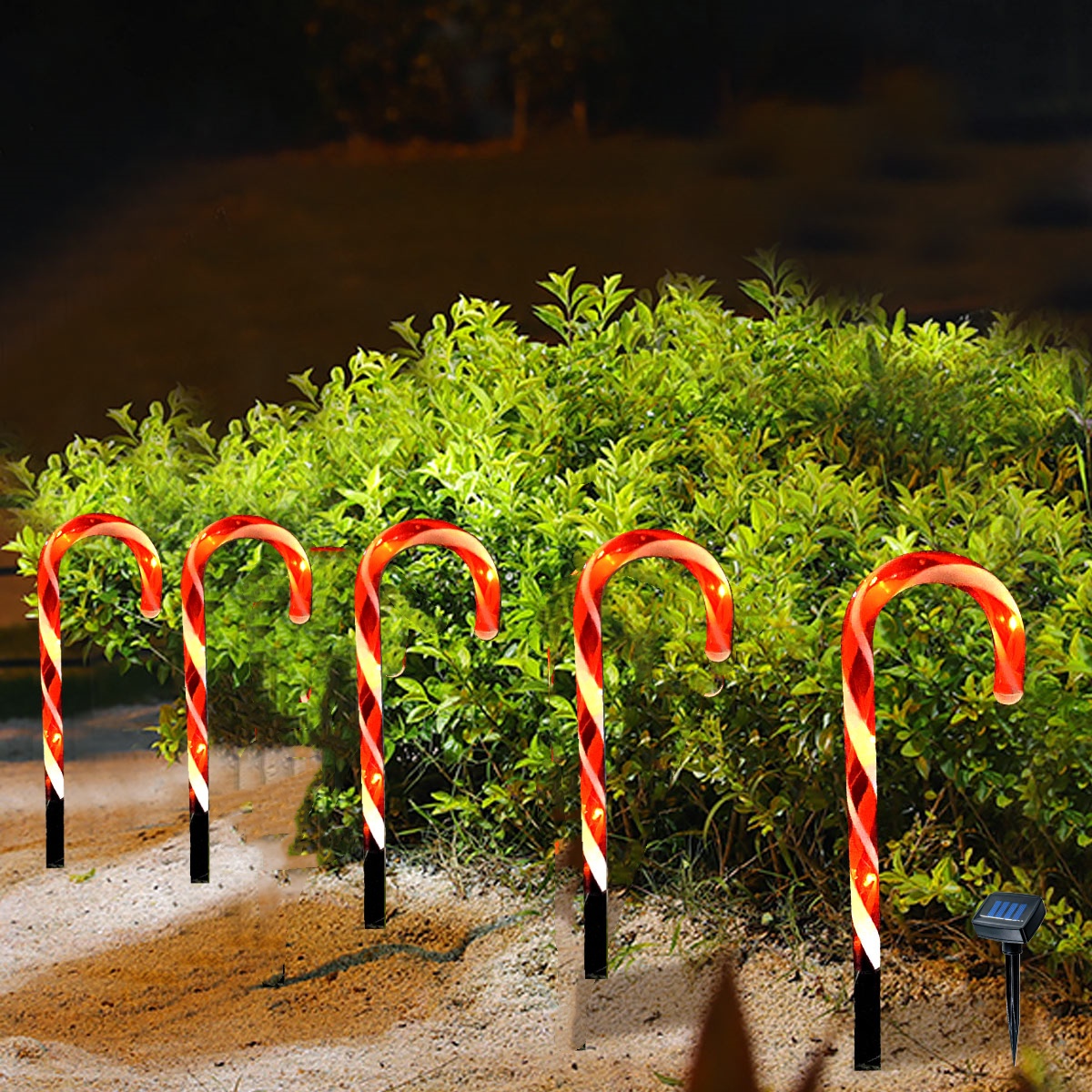 Ganges SA Solar Crutch Lamp String Outdoor Garden Solar Lamp