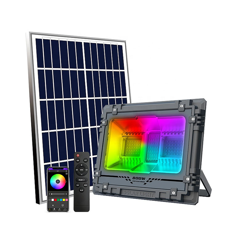 Waterproof RGB High Lumen Solar LED Flood Light (500W/800W)