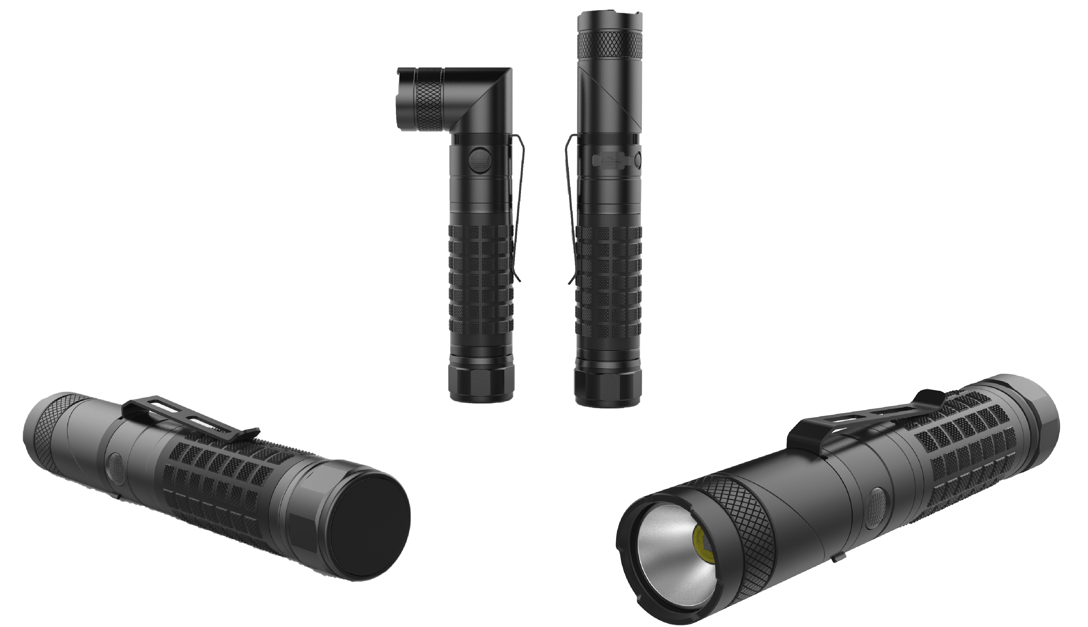 3000LM Professional 2-in-1 Rechargeable Aluminum Flashlight and Work Light