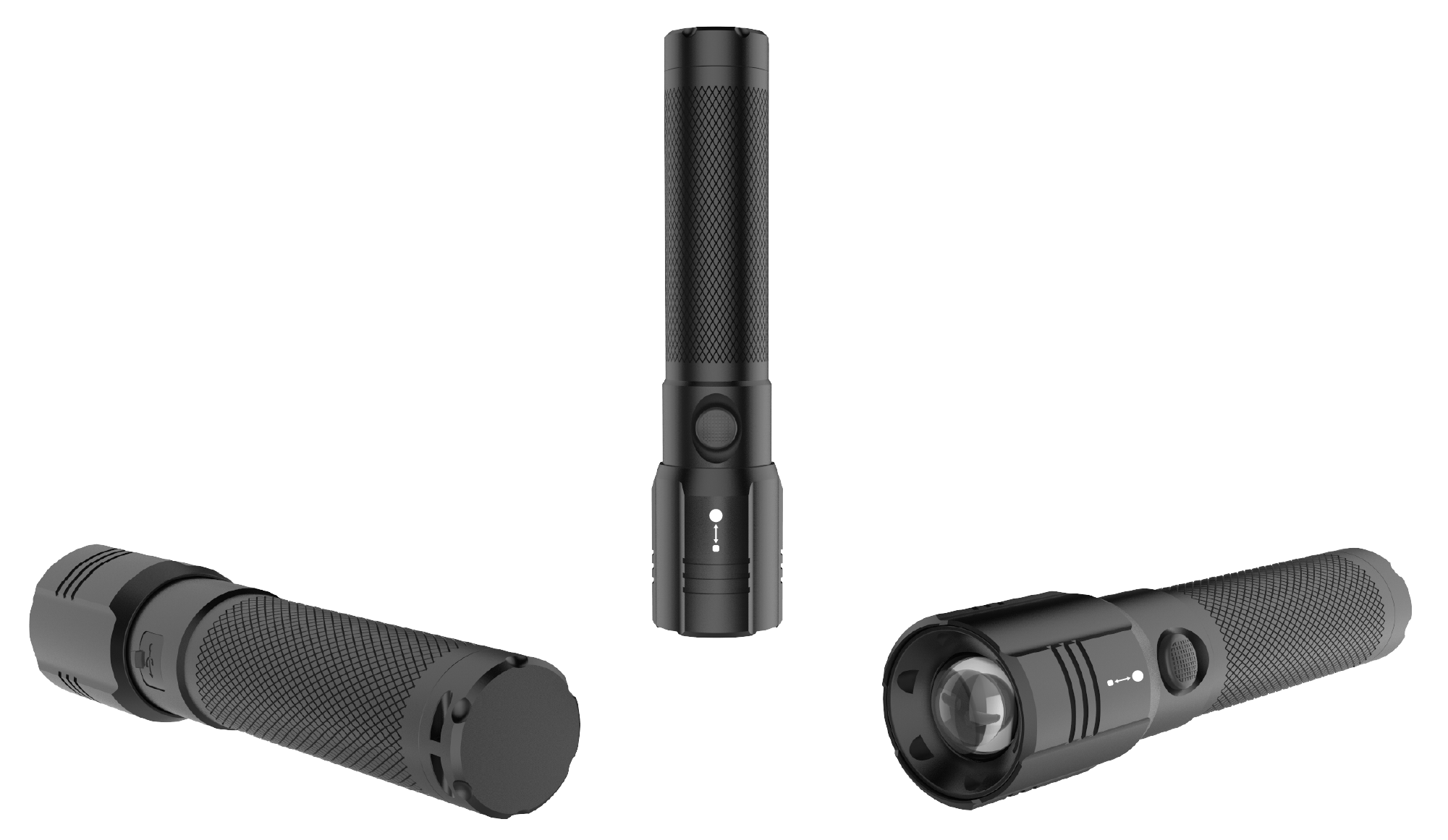2000LM Professional Rechargeable Aluminum Flashlight and Work Light