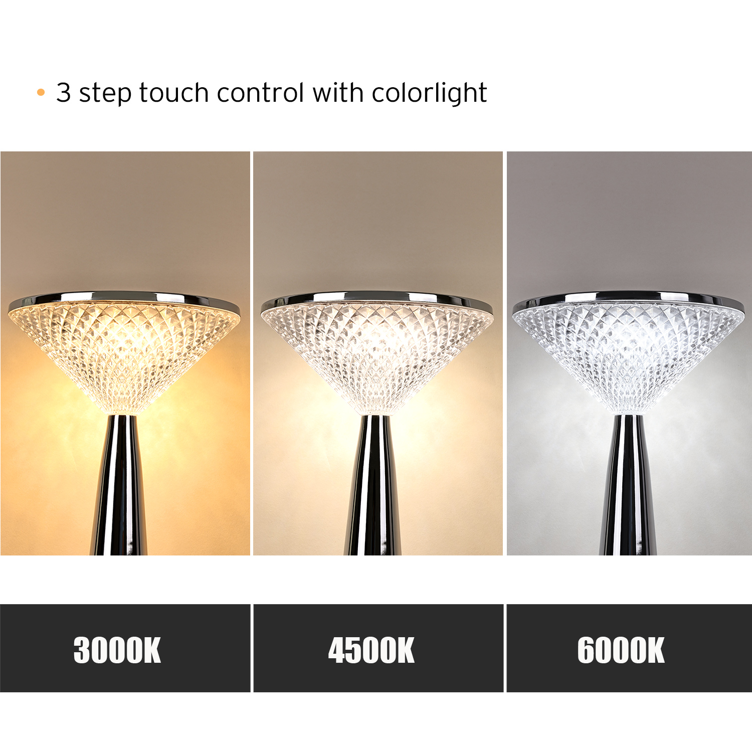 LED Desk Lamp with RGB Night Light and Sparkle Glitter