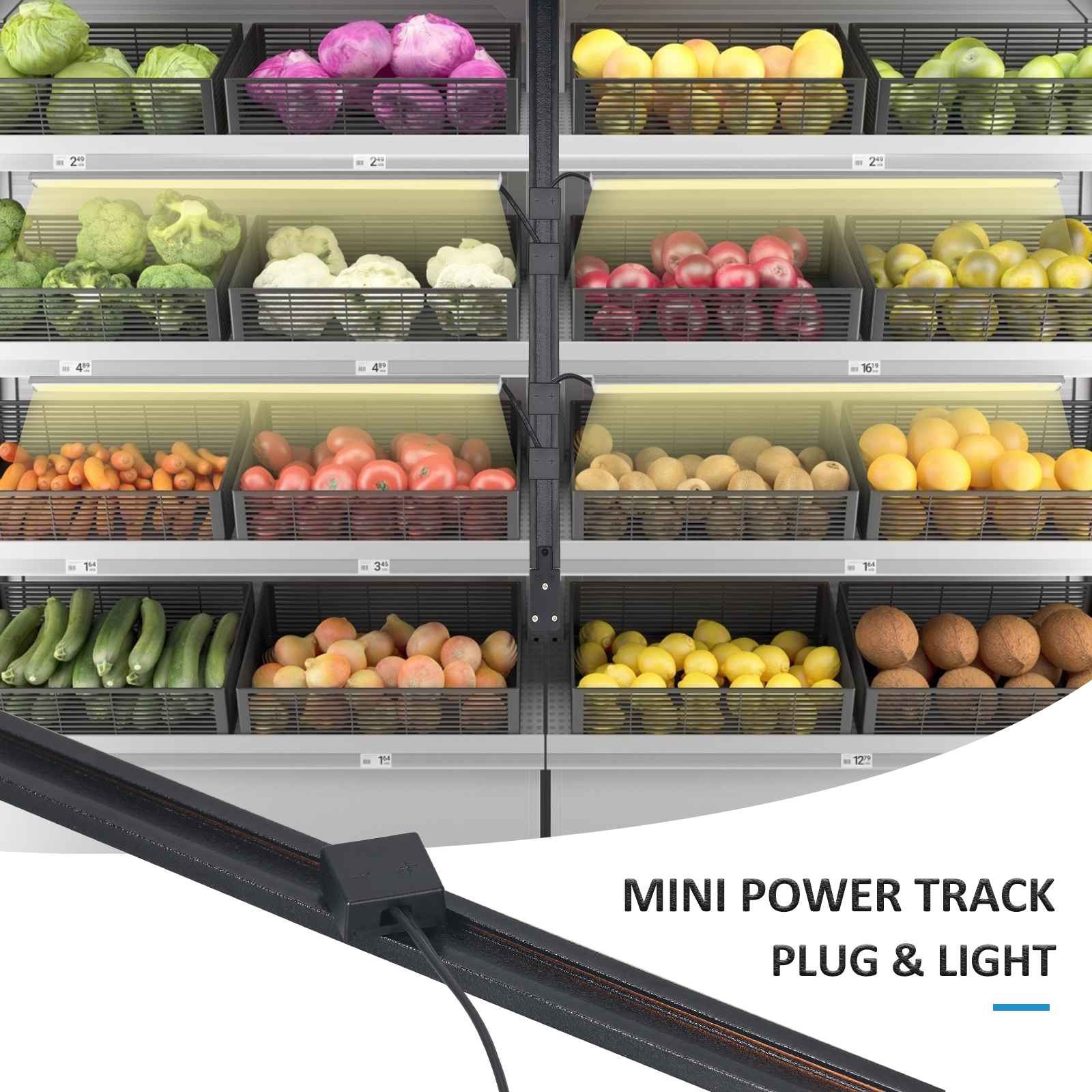 LED DC Power Track System for Strip Lights