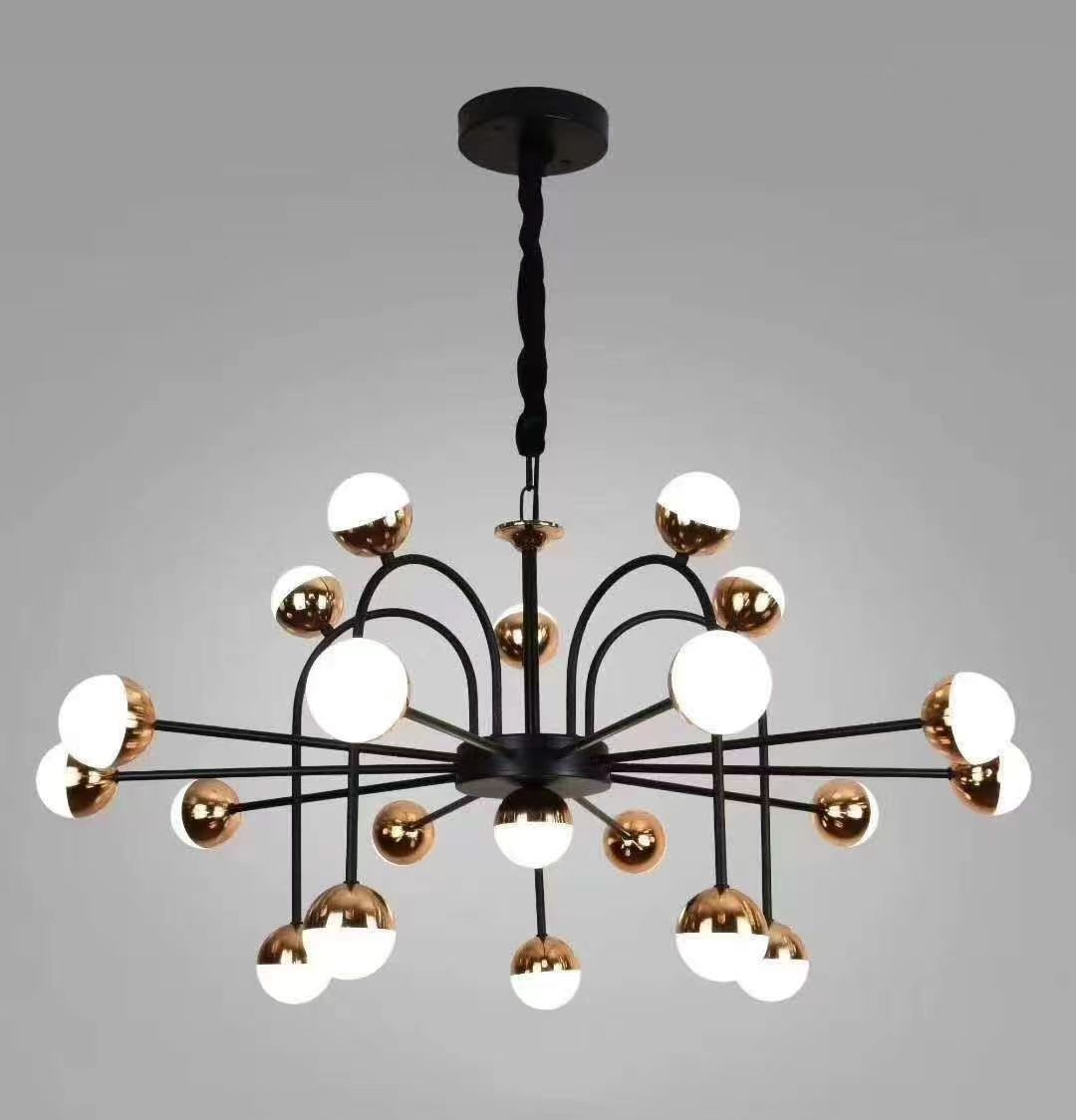 LL8891 Iron and Acrylic Lamp with Black and Gold Finish