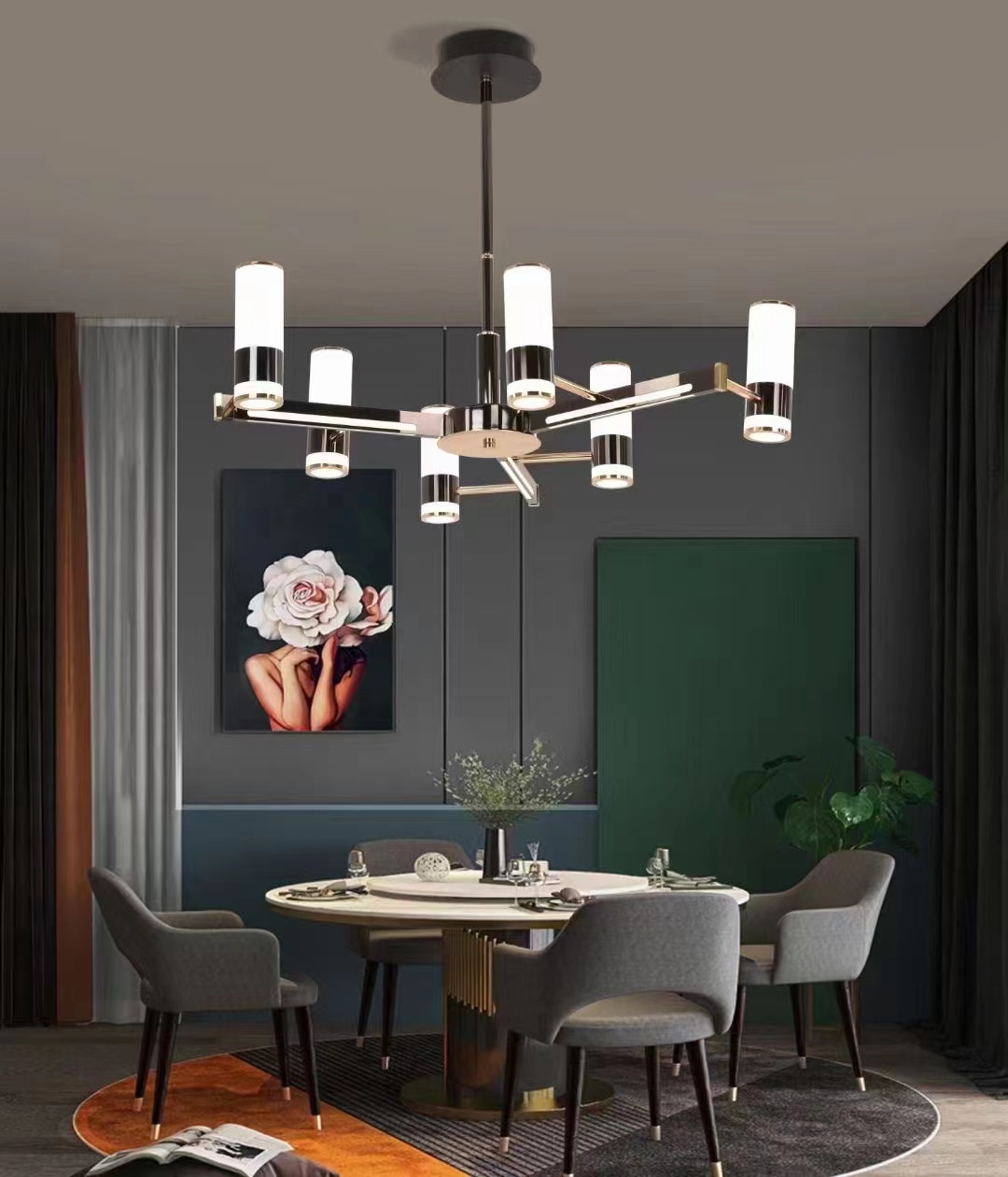 LL317 Iron, Aluminum, and Acrylic Lamp with Smart Features