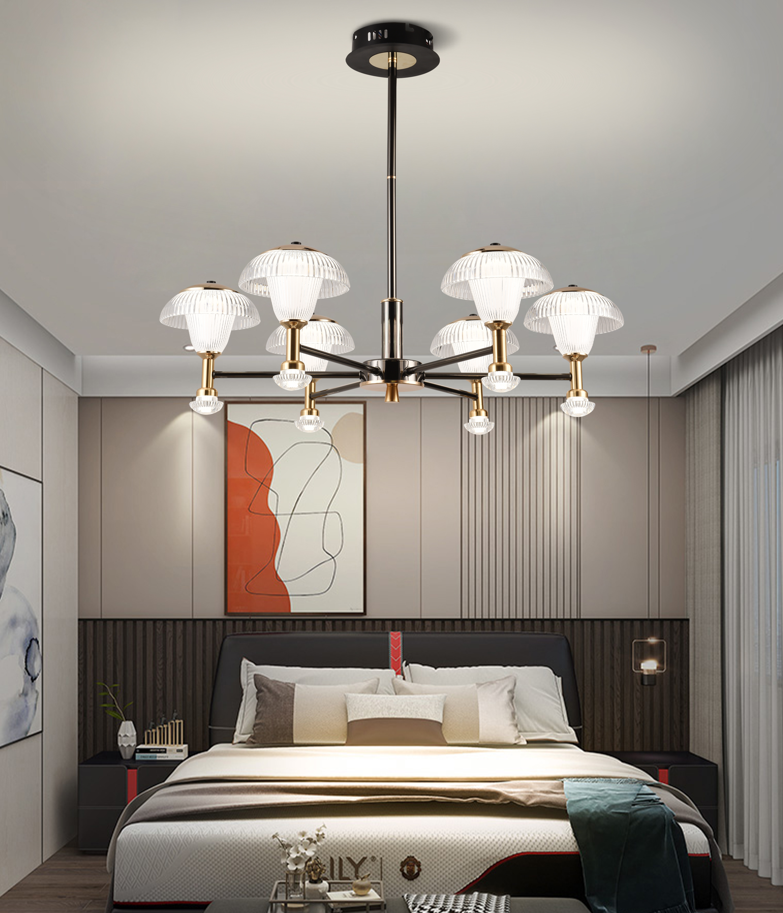 LL6019 Iron, Aluminum, and Acrylic Fixture