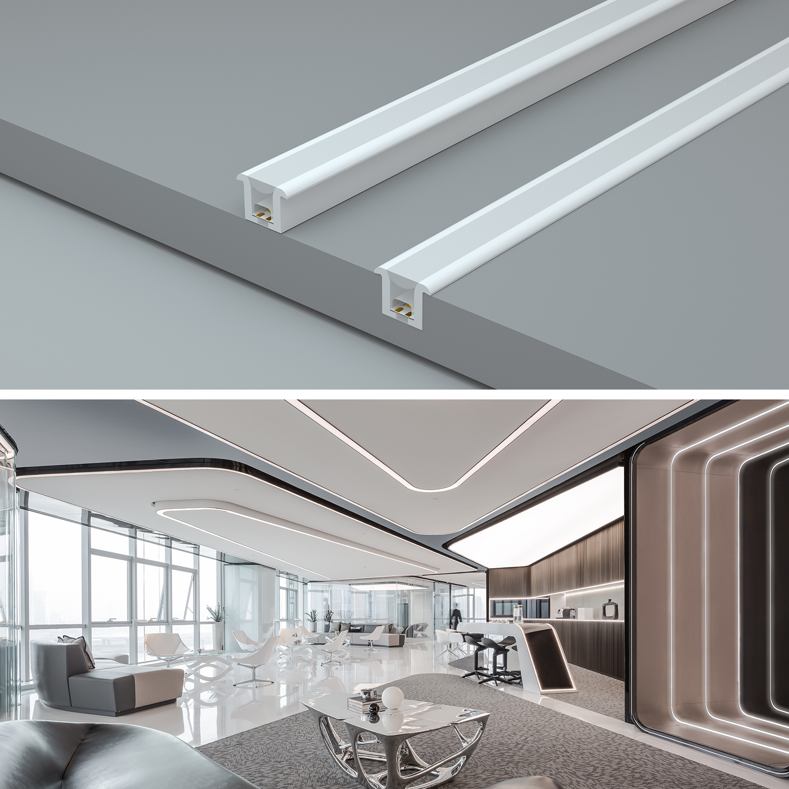 N1010T Recessed Mounting Flex LED Neon Light