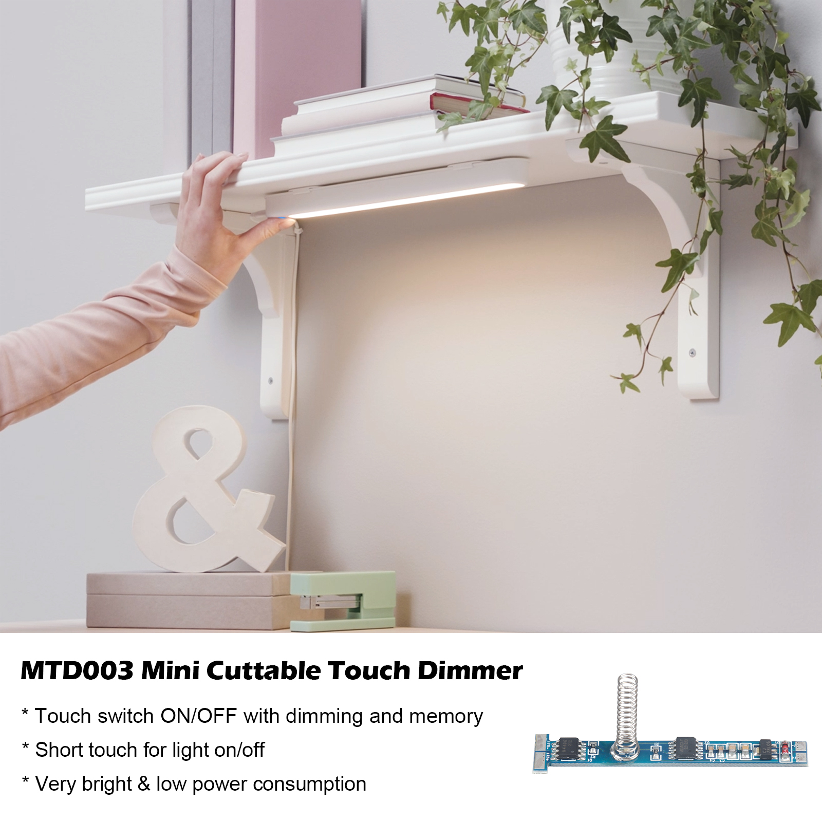 MTD003 Mini Cuttable Touch Dimmer with PIR Motion Sensor
