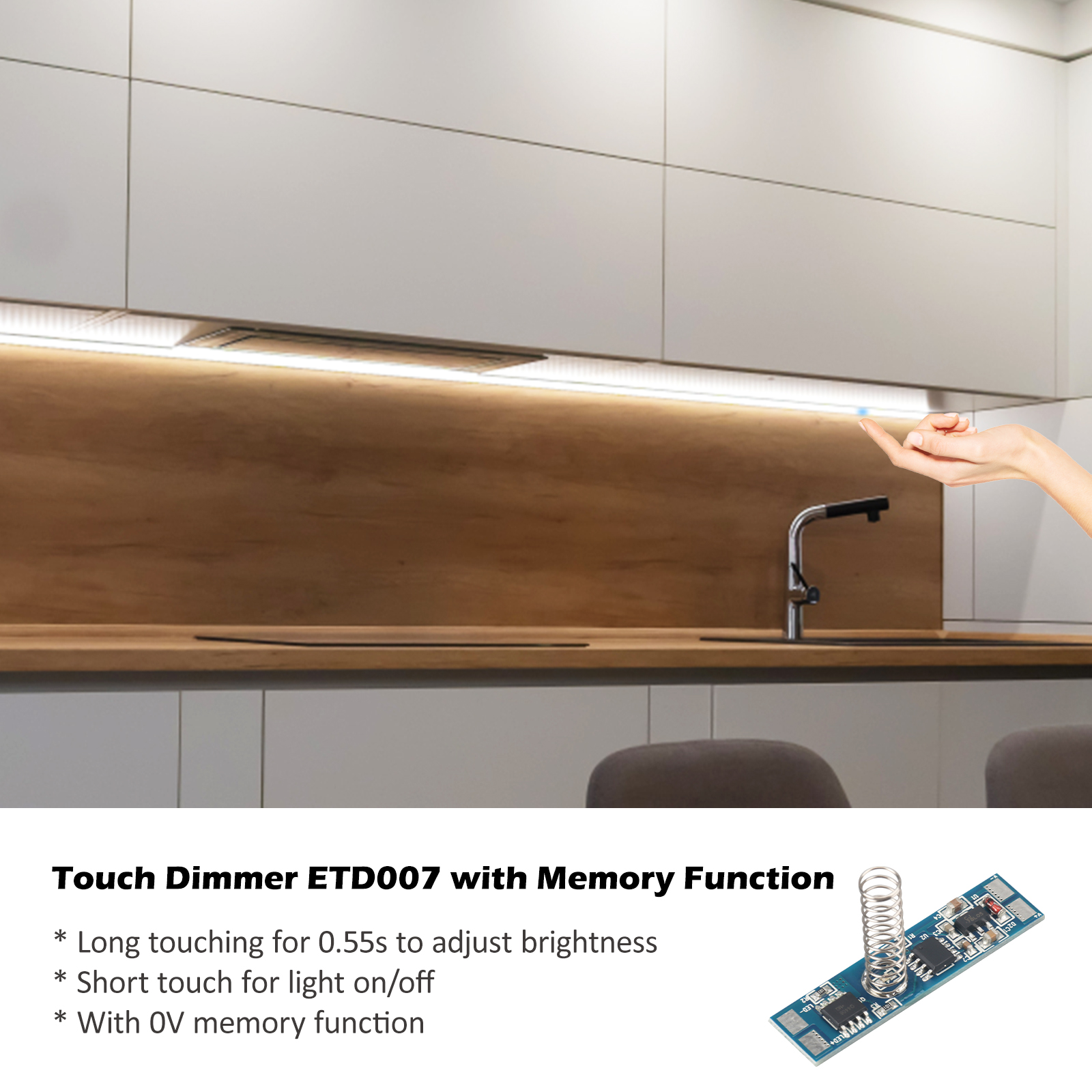 Economical Touch Switch with Dimming and 0V Memory