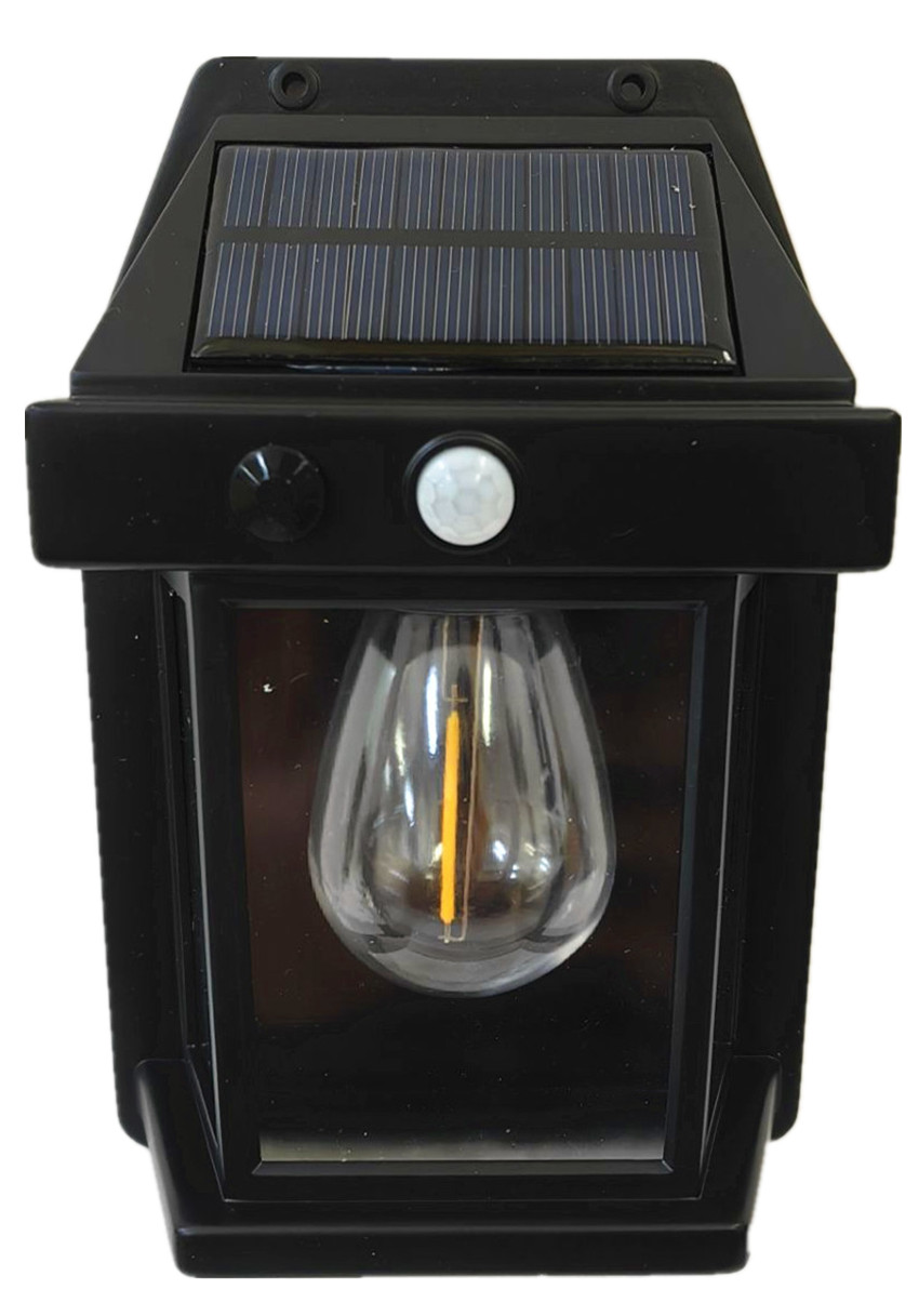 Solar Sensor Wall Light with Warm White Tungsten LED