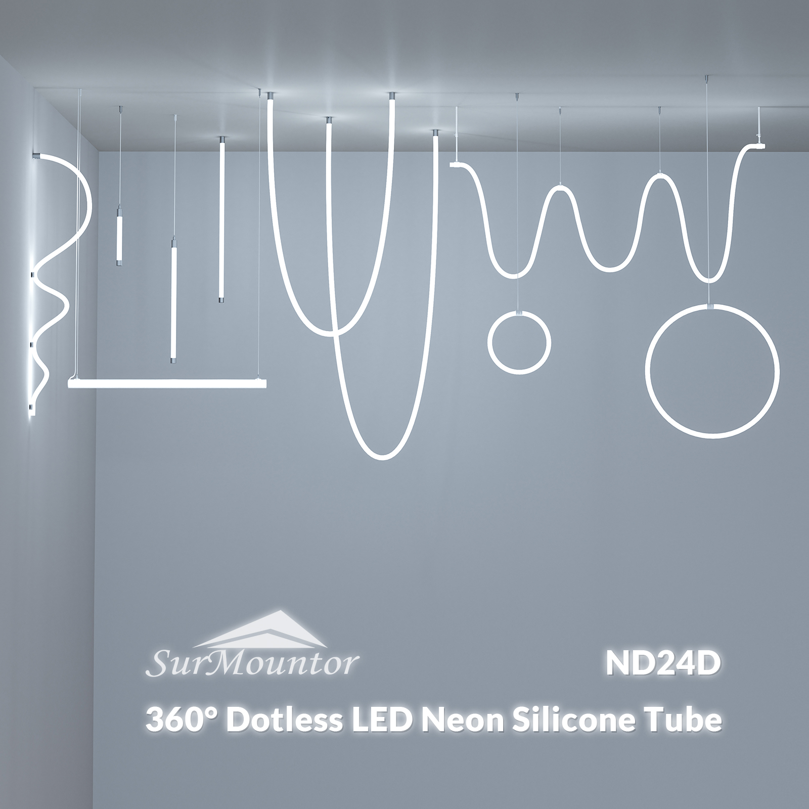 ND24D Dotless Neon Light, 360 Degree Homogenous Lighting