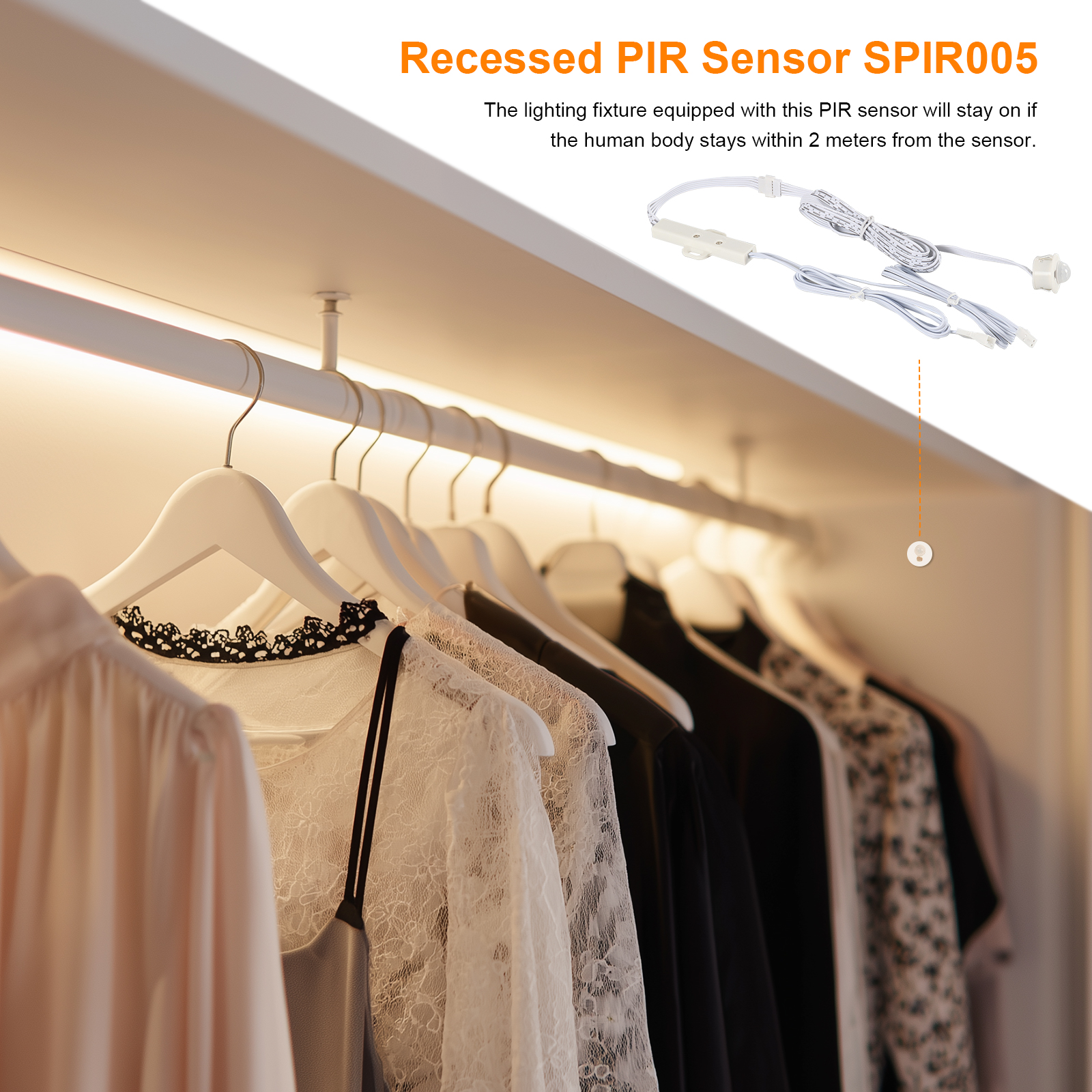 Recessed Mounted PIR Motion Sensor Switch