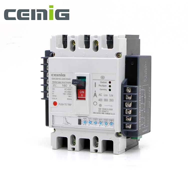 CEMIG SMGM1E Series Adjustable Electronic Moulded Case Circuit Breaker MCCB