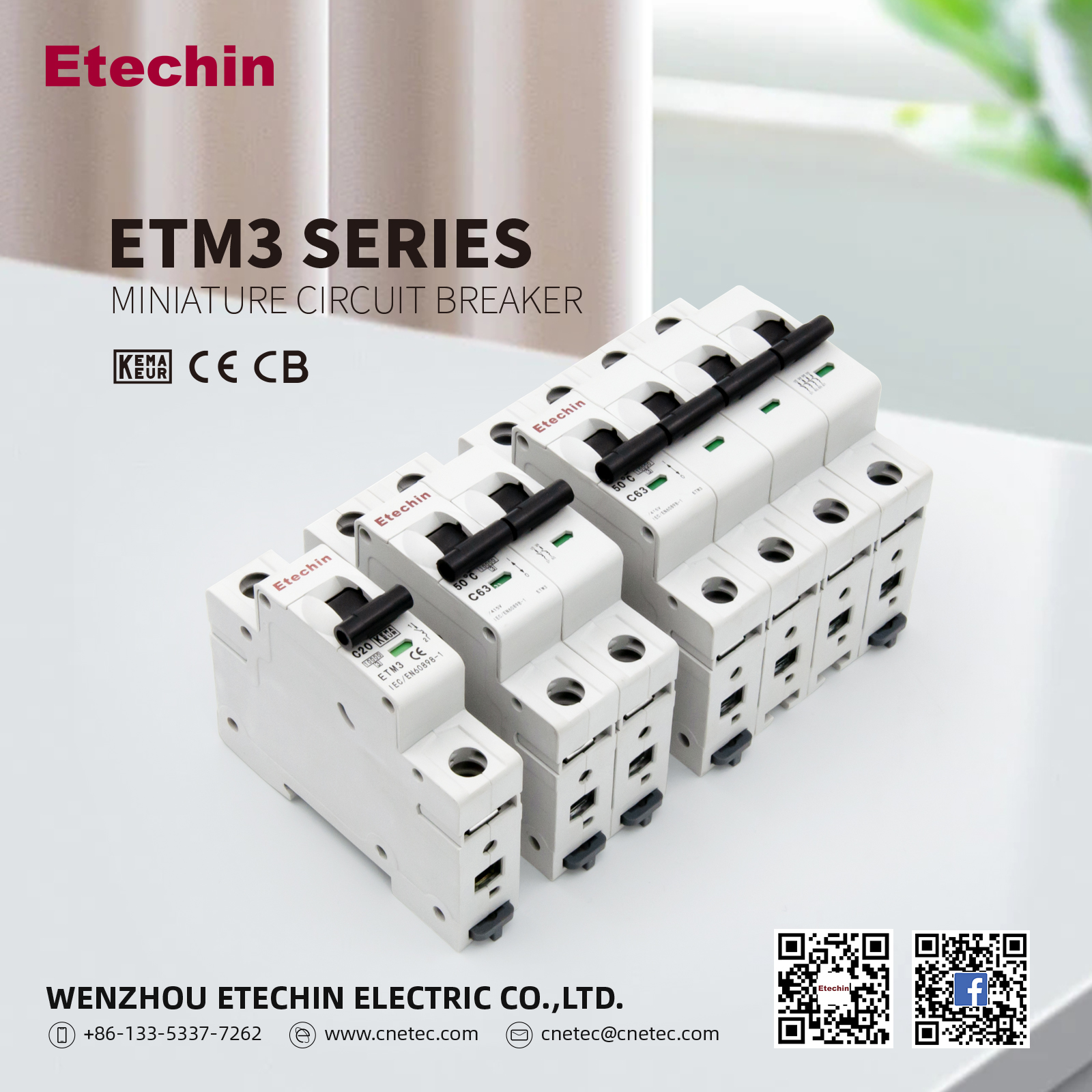 ETM3 10/6KA KEMA Mini Circuit Breaker