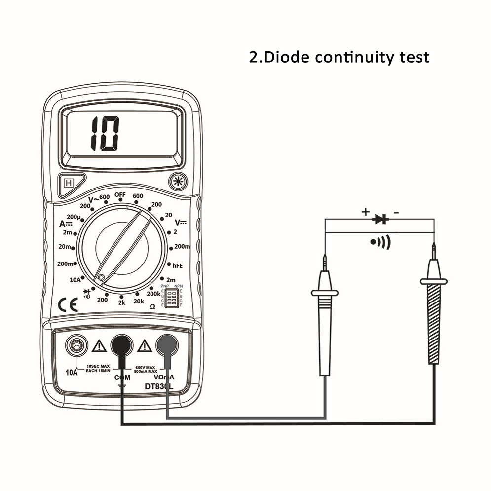 Digital Multimeter with LCD Display and Accessories