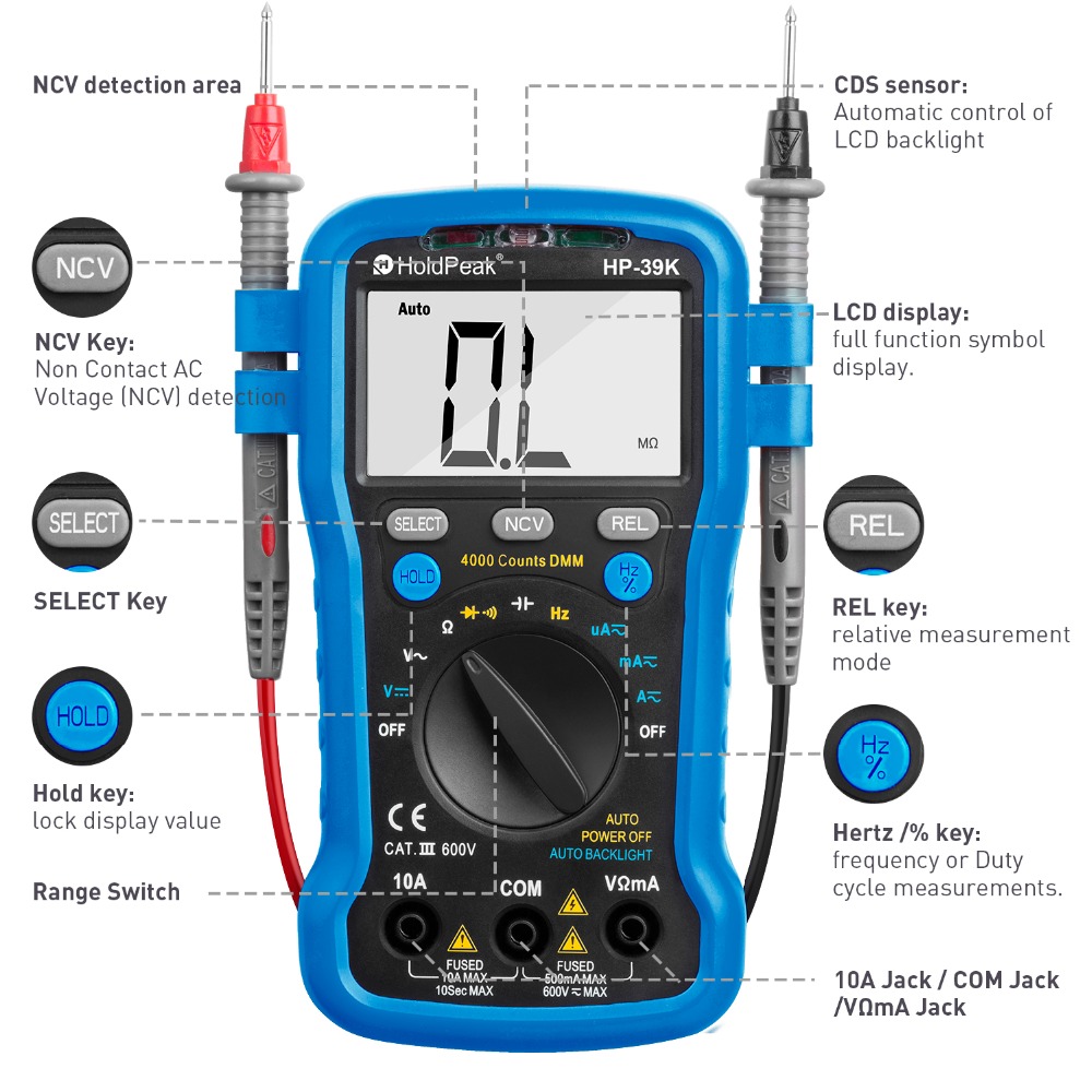 HP-39K Auto-Ranging Digital Multimeter