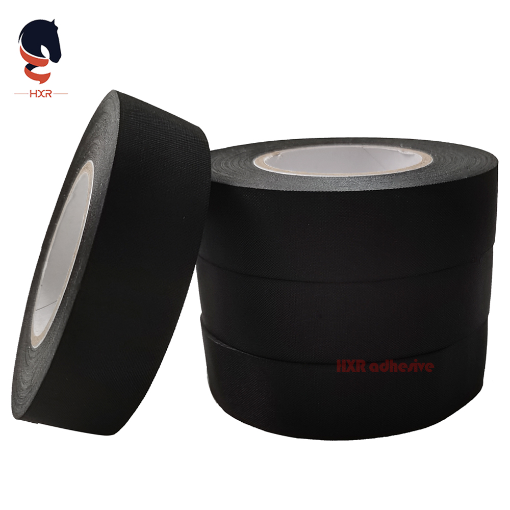 Black Automotive Polyester Fabric Pet Adhesive Cable Protection Wiring Harness Cloth Tape