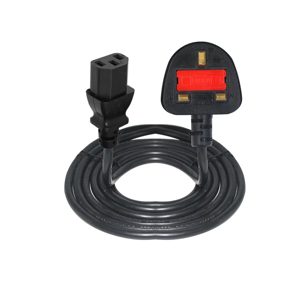 UK 3-Pin Plug Power Cord