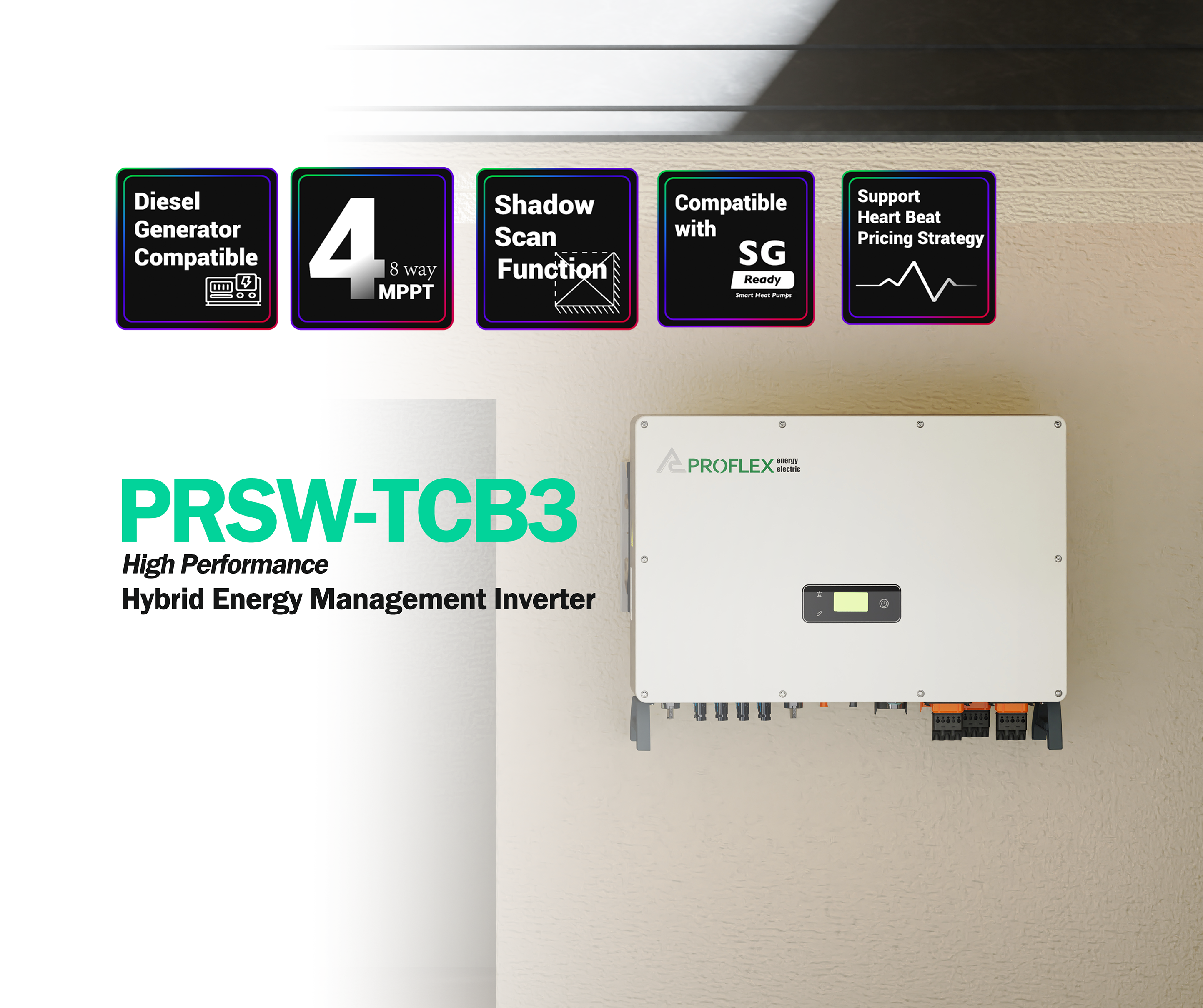 Proflex Hybrid Energy Storage Inverter Shadow Scan Version