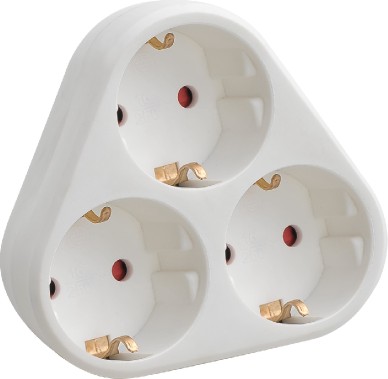 SHIQIONG 3x16A Germany Type Plug Adapter with Child Protection