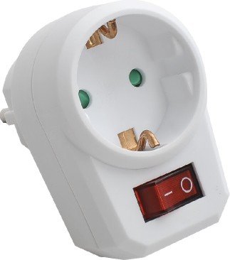 SHIQIONG Germany Type Plug Adapter with Child Protection and Switch