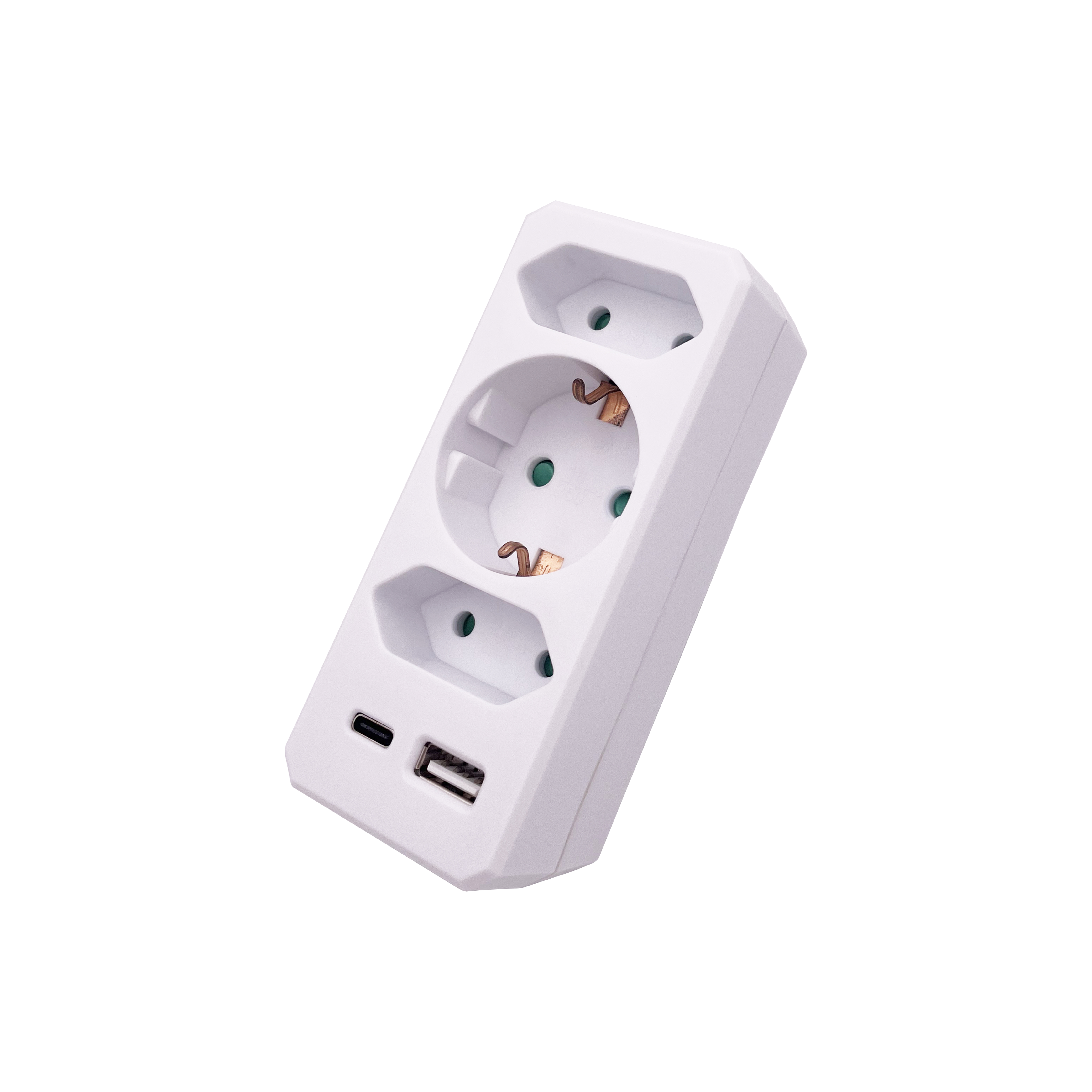 SHIQIONG Plug Adapter with USB A+C Ports