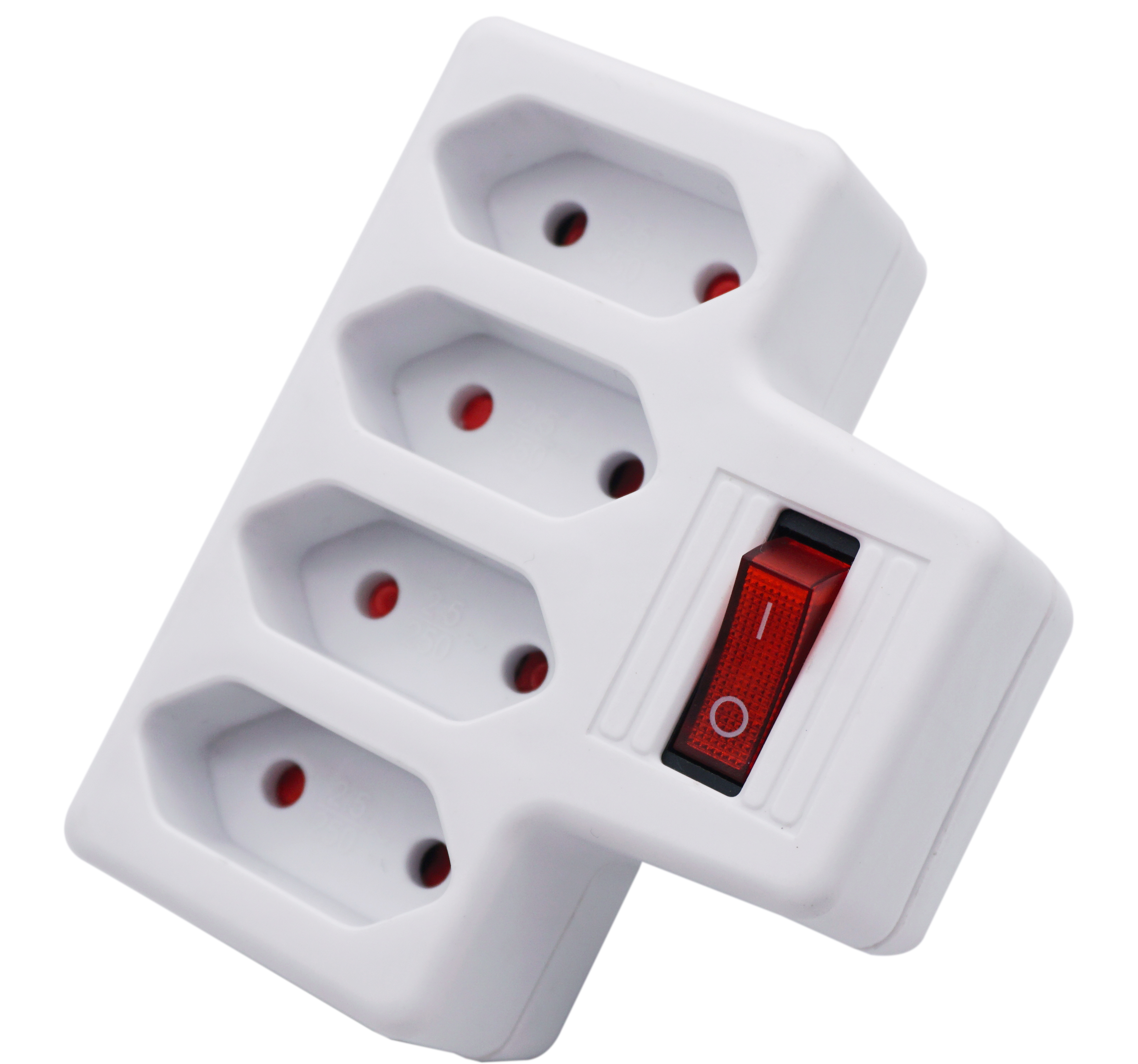 SHIQIONG 4x2.5A German Type Plug Adapter with Child Protection and Switch