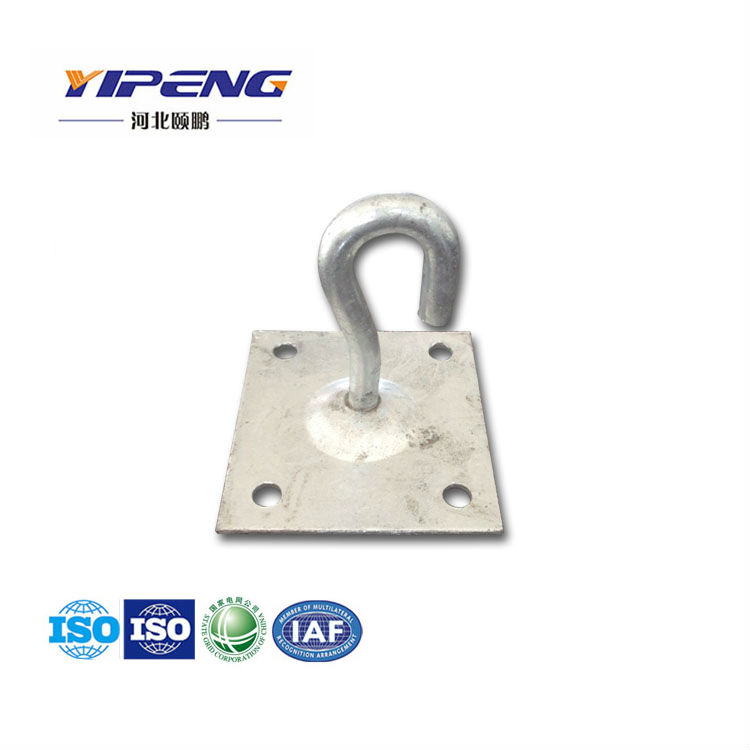 Hot-dip galvanized adjustable pole hook