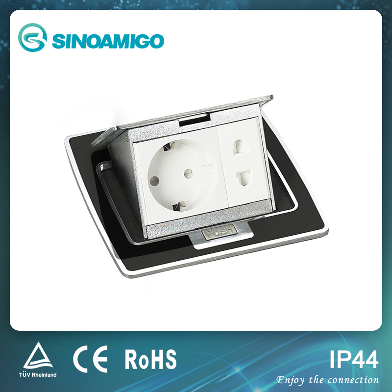Floor Box with Flexible Installation and Multiple Surface Options