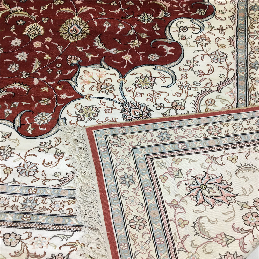 Handmade Silk Persian Carpet 6x9ft