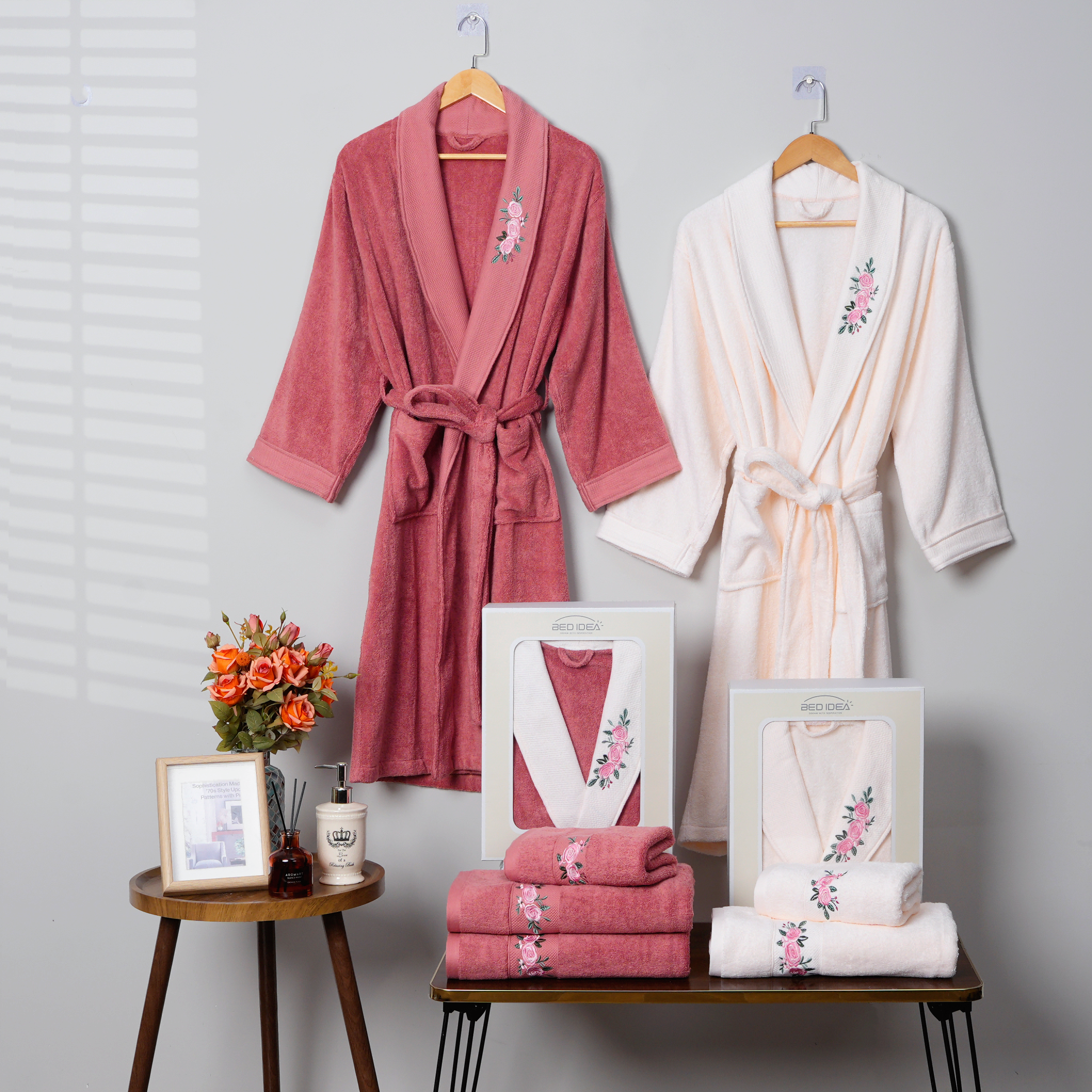 Cotton Embroidery Bathrobe
