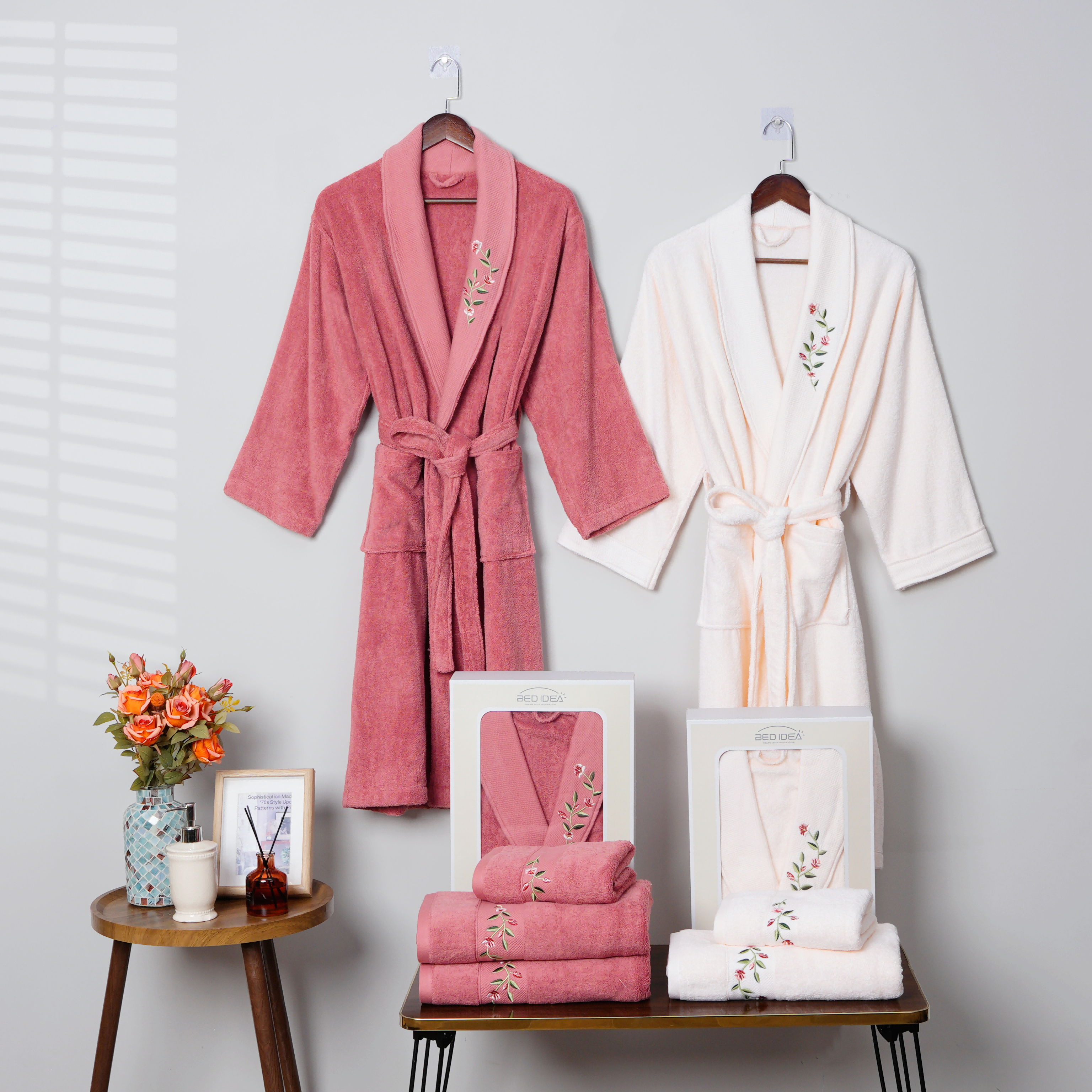 Cotton Embroidery Bathrobe
